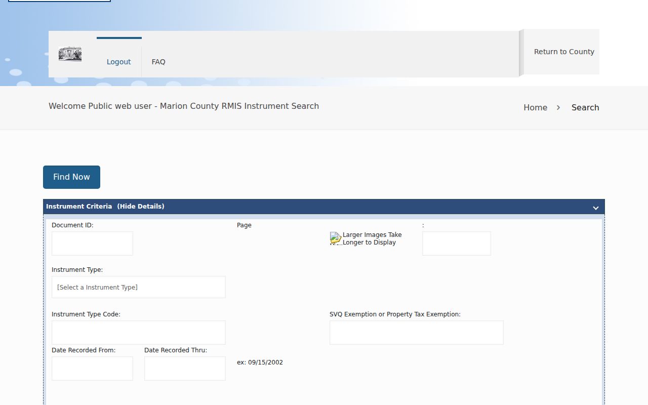 Lawrence street directory Marion County Recorder deed index